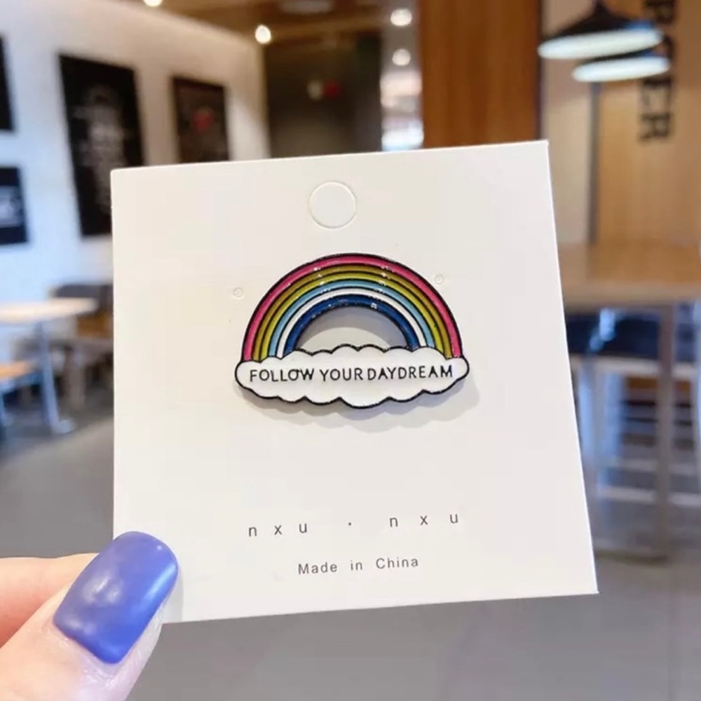 New rainbow brooch pin gift